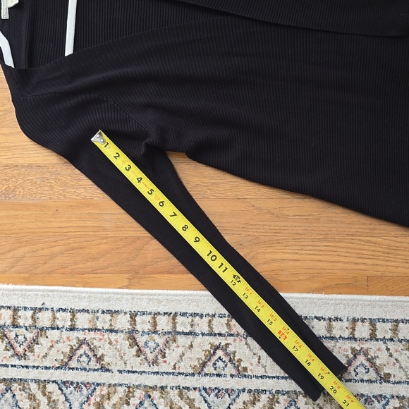 DANA BUCHMAN BRAND WOMEN'S LONG BLACK OPEN CARDIGAN SIZE MEDIUM - Picture 12 of 13